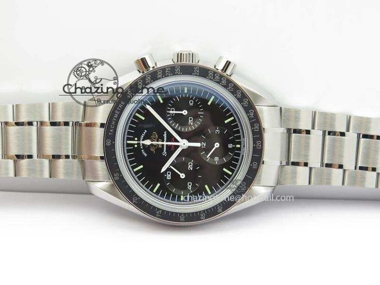 Efficient Speedmaster 50th Anniversary Black Dial On SS Bracelet 8232