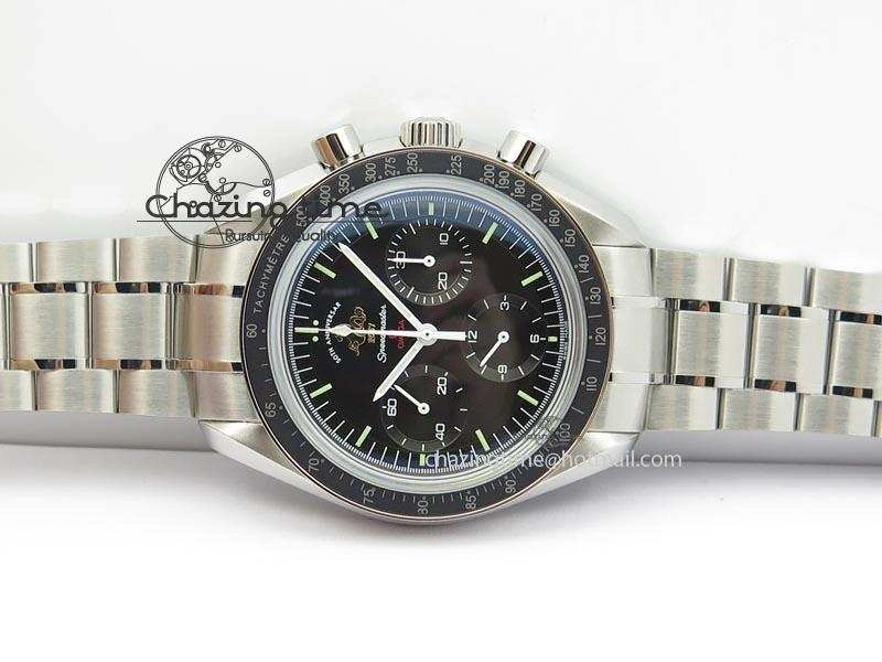 Efficient Speedmaster 50th Anniversary Black Dial On SS Bracelet 8232