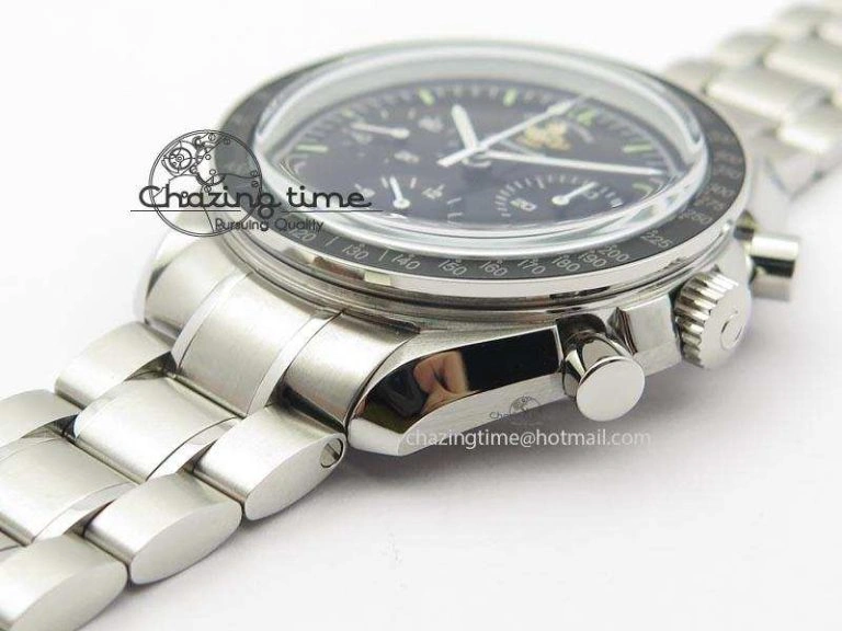 Efficient Speedmaster 50th Anniversary Black Dial On SS Bracelet 8232