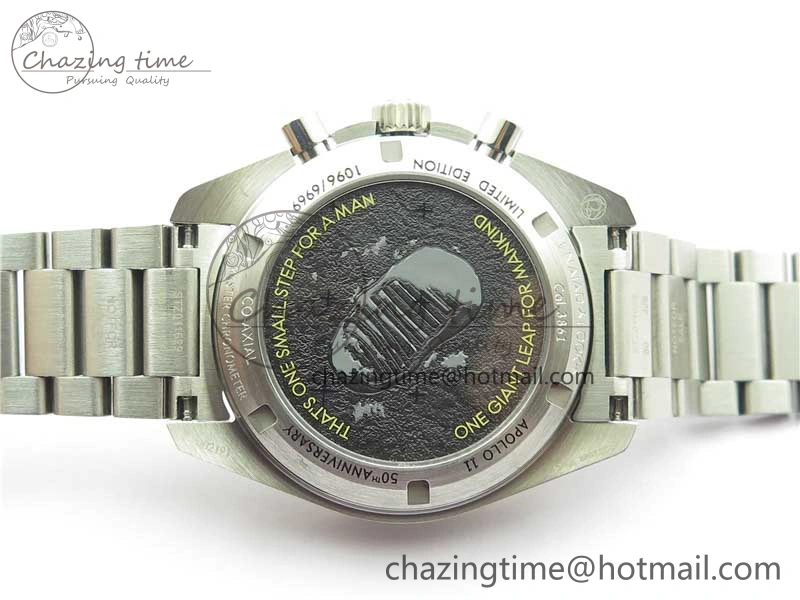 TimelessDesign Speedmaster 50th Anniversary of The Moon Landing OMF Best Edition on SS Bracelet Manual Winding Chrono Movement 7891