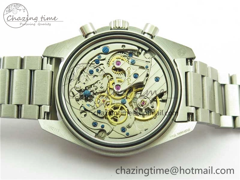 TimelessDesign Speedmaster 50th Anniversary of The Moon Landing OMF Best Edition on SS Bracelet Manual Winding Chrono Movement 7891