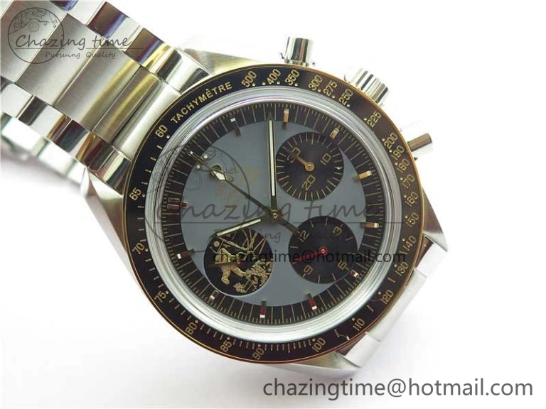 TimelessDesign Speedmaster 50th Anniversary of The Moon Landing OMF Best Edition on SS Bracelet Manual Winding Chrono Movement 7891