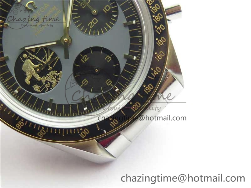 TimelessDesign Speedmaster 50th Anniversary of The Moon Landing OMF Best Edition on SS Bracelet Manual Winding Chrono Movement 7891