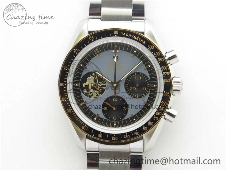 TimelessDesign Speedmaster 50th Anniversary of The Moon Landing OMF Best Edition on SS Bracelet Manual Winding Chrono Movement 7891