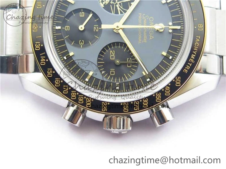 TimelessDesign Speedmaster 50th Anniversary of The Moon Landing OMF Best Edition on SS Bracelet Manual Winding Chrono Movement 7891
