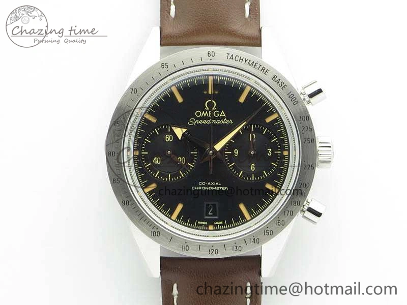 Speedmaster ’57 Co-Axial OMF 1:1 Best Edition Black Dial A9300 (Free Leather Strap) Sustainable 8137