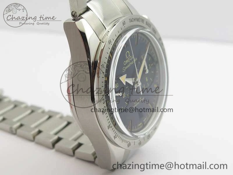 Durable Speedmaster ’57 Co-Axial OMF 1:1 Best Edition Black Dial On SS Bracelet A 8143