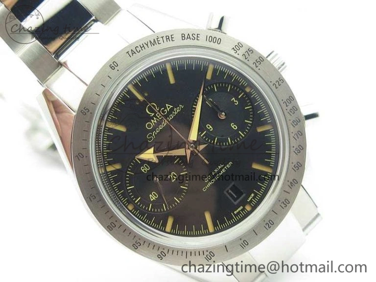 Durable Speedmaster ’57 Co-Axial OMF 1:1 Best Edition Black Dial On SS Bracelet A 8143