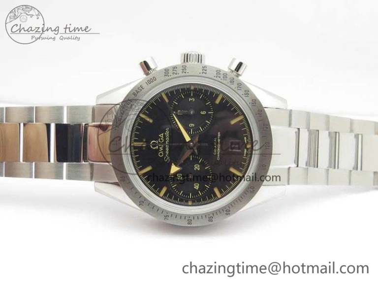 Durable Speedmaster ’57 Co-Axial OMF 1:1 Best Edition Black Dial On SS Bracelet A 8143