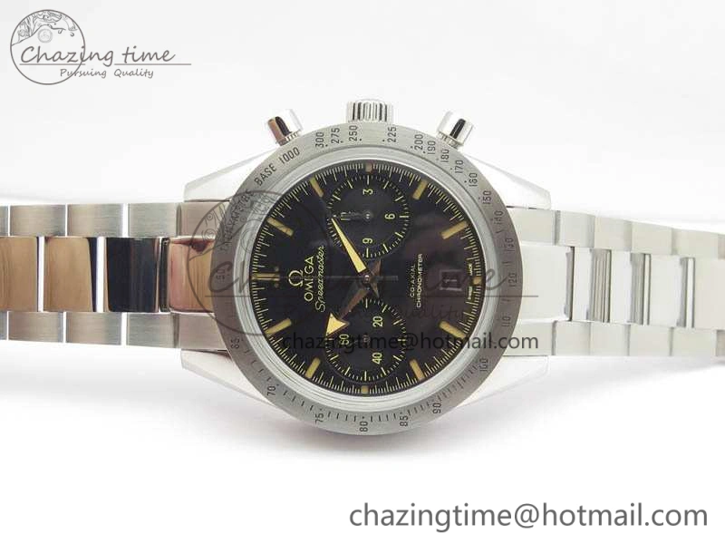 Durable Speedmaster ’57 Co-Axial OMF 1:1 Best Edition Black Dial On SS Bracelet A 8143