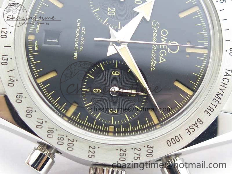 Durable Speedmaster ’57 Co-Axial OMF 1:1 Best Edition Black Dial On SS Bracelet A 8143