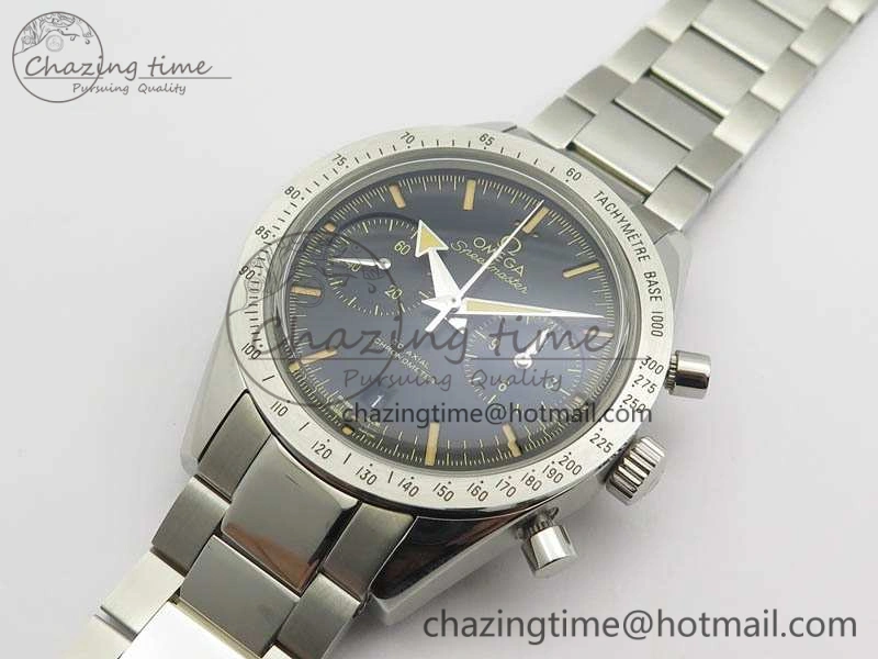 Durable Speedmaster ’57 Co-Axial OMF 1:1 Best Edition Black Dial On SS Bracelet A 8143