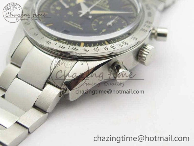 Durable Speedmaster ’57 Co-Axial OMF 1:1 Best Edition Black Dial On SS Bracelet A 8143
