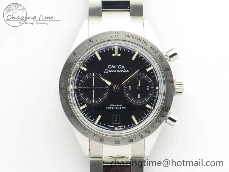 Speedmaster ’57 Co-Axial OMF 1:1 Best Edition Black Dial White Markers On SS Bracelet A AllSeason 8146