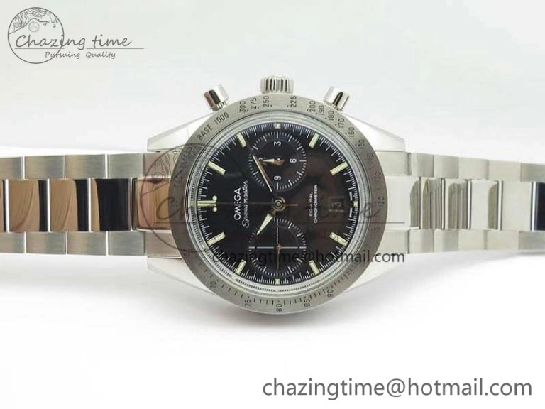 Speedmaster ’57 Co-Axial OMF 1:1 Best Edition Black Dial White Markers On SS Bracelet A AllSeason 8146