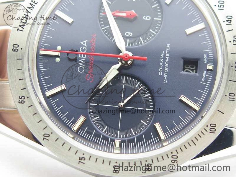SunProtective Speedmaster ’57 Co-Axial OMF 1:1 Best Edition Blue Dial White Markers On SS Bracelet A 8145