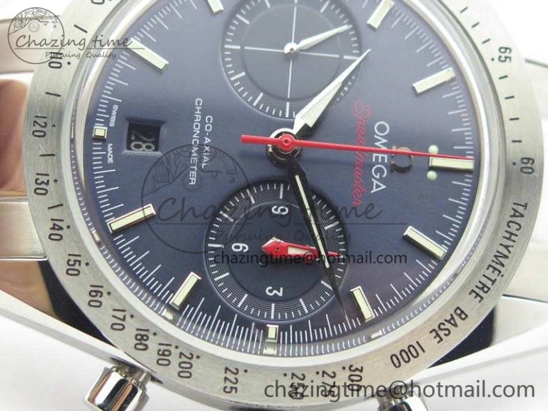 SunProtective Speedmaster ’57 Co-Axial OMF 1:1 Best Edition Blue Dial White Markers On SS Bracelet A 8145