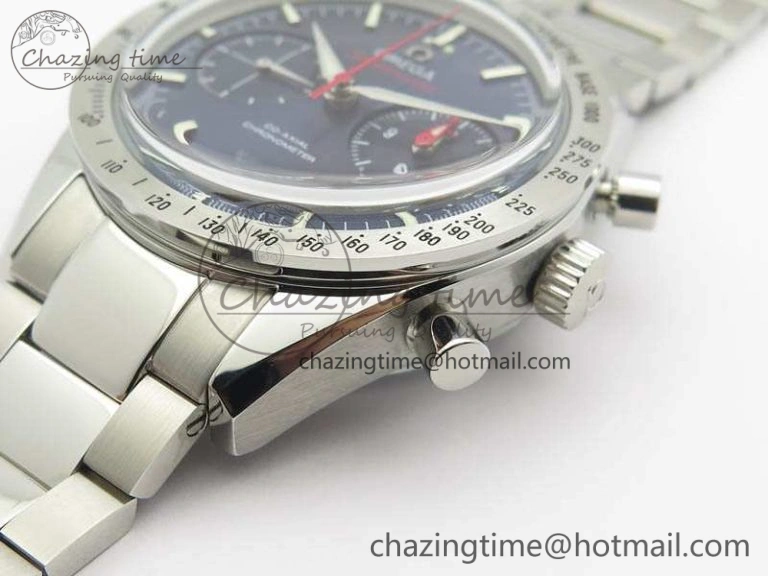 SunProtective Speedmaster ’57 Co-Axial OMF 1:1 Best Edition Blue Dial White Markers On SS Bracelet A 8145