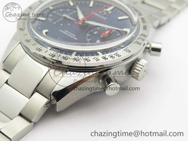 SunProtective Speedmaster ’57 Co-Axial OMF 1:1 Best Edition Blue Dial White Markers On SS Bracelet A 8145