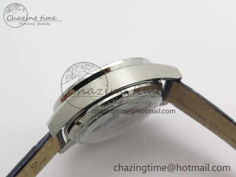 Unique Speedmaster ’57 Co-Axial OMF 1:1 Best Edition White Dial Blue Markers A9300 (Free Leather Strap) 8132