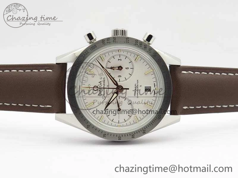 Speedmaster ’57 Co-Axial OMF 1:1 Best Edition White Dial RG Markers A9300 (Free Leather Strap) EasyCare 8135