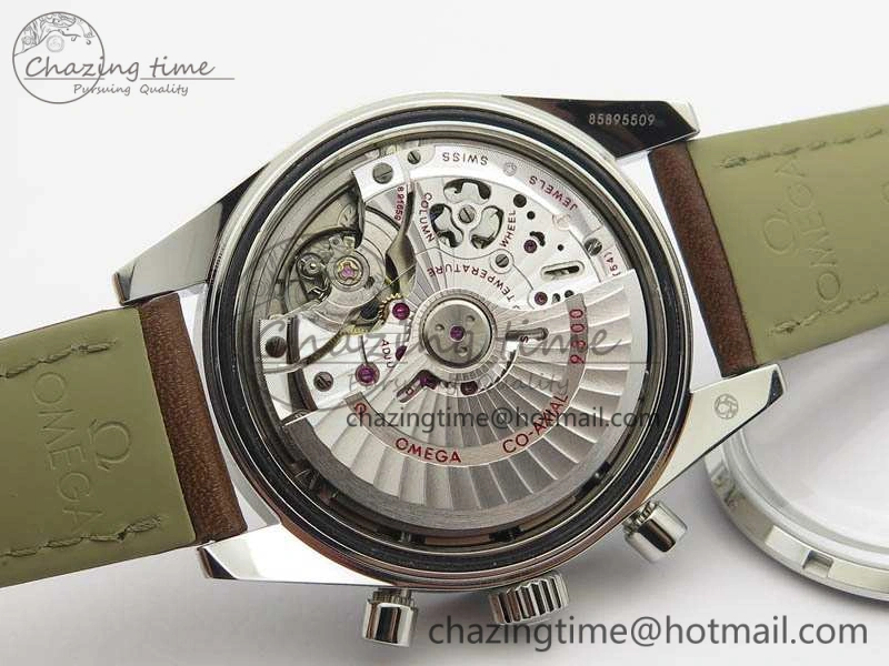 Speedmaster ’57 Co-Axial OMF 1:1 Best Edition White Dial RG Markers A9300 (Free Leather Strap) EasyCare 8135