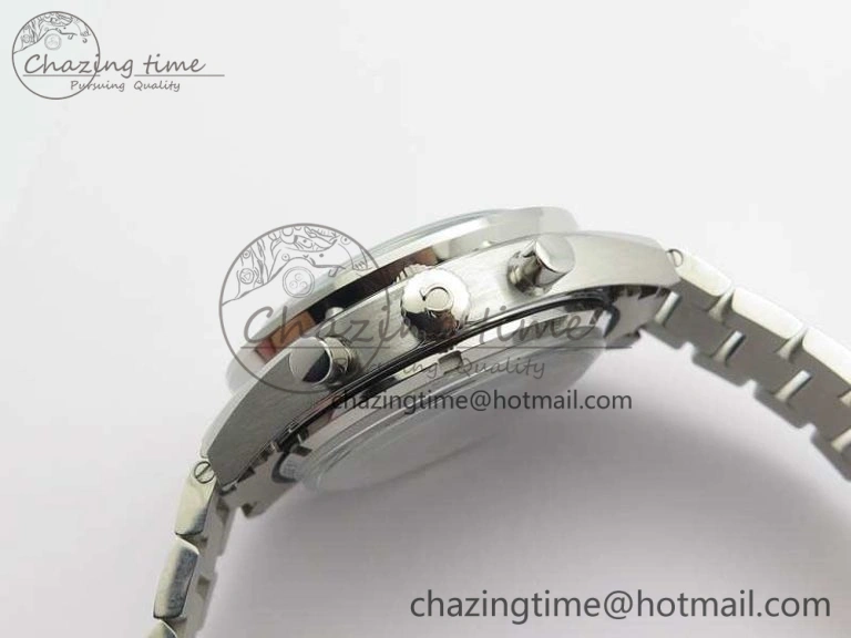 Speedmaster ’57 Co-Axial OMF 1:1 Best Edition White Dial RG Markers On SS Bracelet A Elegant 8144