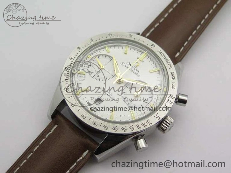 Speedmaster ’57 Co-Axial OMF 1:1 Best Edition White Dial YG Markers A9300 (Free Leather Strap) FashionForward 8134