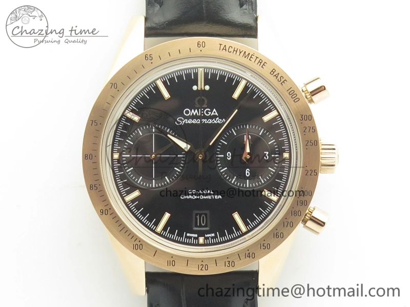 WrinkleFree Speedmaster ’57 Co-Axial RG OMF 1:1 Best Edition Black Dial On Leather Strap A9300 (Free Leather Strap) 8064