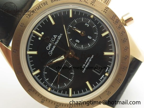 WrinkleFree Speedmaster ’57 Co-Axial RG OMF 1:1 Best Edition Black Dial On Leather Strap A9300 (Free Leather Strap) 8064