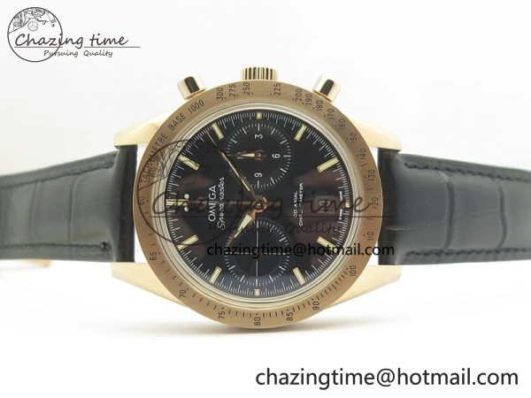 WrinkleFree Speedmaster ’57 Co-Axial RG OMF 1:1 Best Edition Black Dial On Leather Strap A9300 (Free Leather Strap) 8064