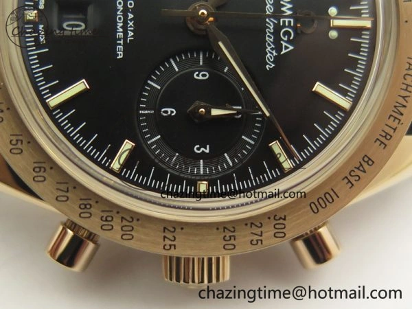 WrinkleFree Speedmaster ’57 Co-Axial RG OMF 1:1 Best Edition Black Dial On Leather Strap A9300 (Free Leather Strap) 8064
