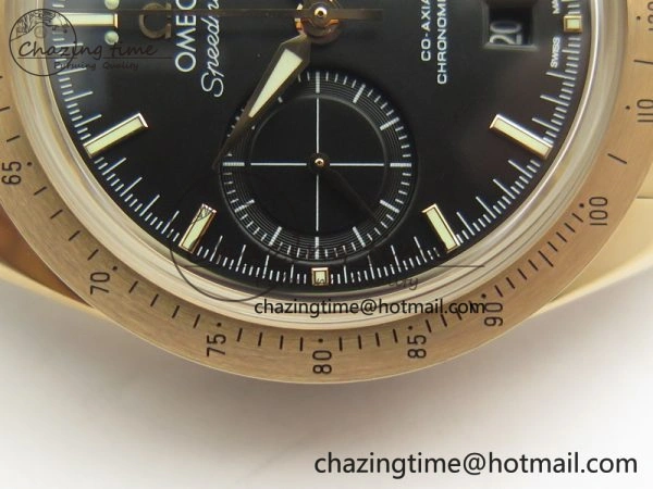 Speedmaster ’57 Co-Axial RG OMF 1:1 Best Edition Black Dial On RG Bracelet A9300 (Free Leather Strap) MoistureWicking 8070
