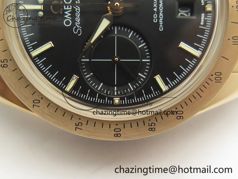 Speedmaster ’57 Co-Axial RG OMF 1:1 Best Edition Black Dial On RG Bracelet A9300 (Free Leather Strap) MoistureWicking 8070