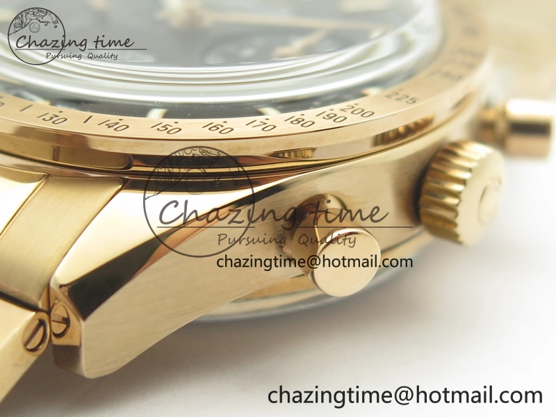 Speedmaster ’57 Co-Axial RG OMF 1:1 Best Edition Black Dial On RG Bracelet A9300 (Free Leather Strap) MoistureWicking 8070