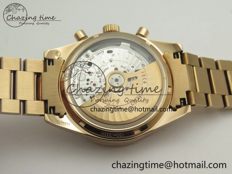 Speedmaster ’57 Co-Axial RG OMF 1:1 Best Edition Black Dial On RG Bracelet A9300 (Free Leather Strap) MoistureWicking 8070