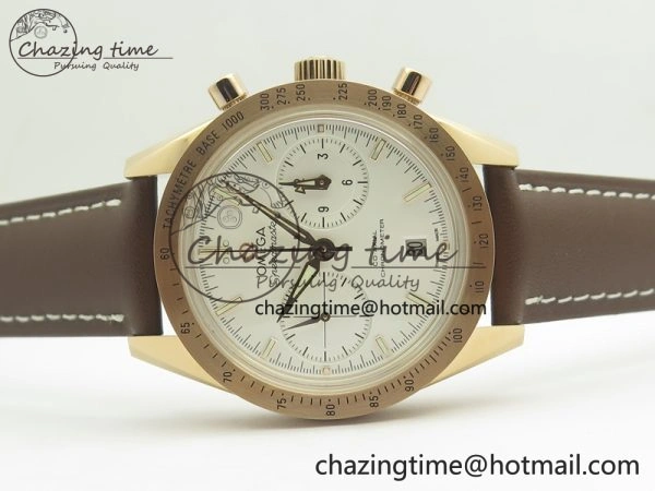 Speedmaster ’57 Co-Axial RG OMF 1:1 Best Edition White Dial On Leather Strap A9300 (Free Leather Strap) Effortless 8063