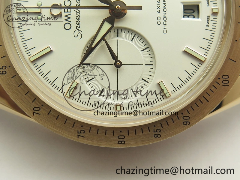 Speedmaster ’57 Co-Axial RG OMF 1:1 Best Edition White Dial On Leather Strap A9300 (Free Leather Strap) Effortless 8063