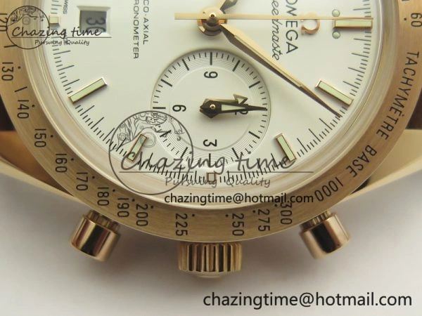Speedmaster ’57 Co-Axial RG OMF 1:1 Best Edition White Dial On Leather Strap A9300 (Free Leather Strap) Effortless 8063