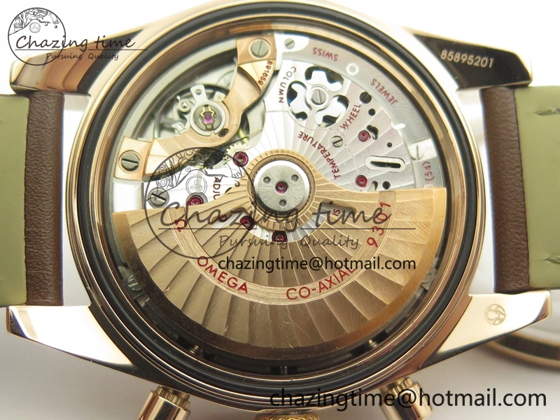 Speedmaster ’57 Co-Axial RG OMF 1:1 Best Edition White Dial On Leather Strap A9300 (Free Leather Strap) Effortless 8063