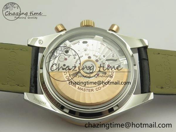 Speedmaster ’57 Co-Axial SS RG OMF 1:1 Best Edition Black Dial On Leather Strap A9300 (Free Leather Strap) ComfortFit 8067
