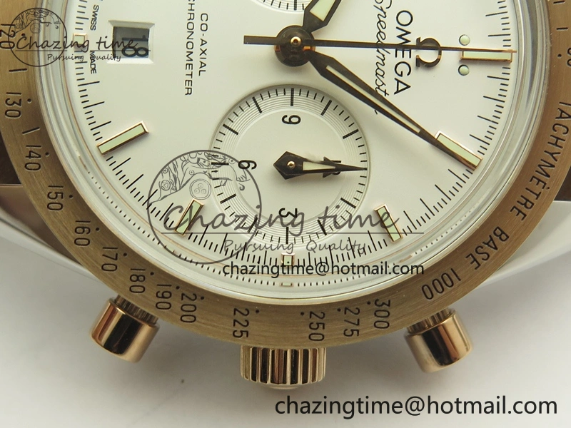 Speedmaster ’57 Co-Axial SS RG OMF 1:1 Best Edition White Dial On Leather Strap A9300 (Free Leather Strap) TopPick 8072