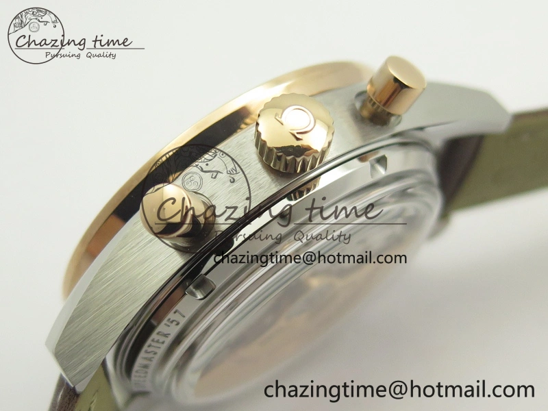 Speedmaster ’57 Co-Axial SS RG OMF 1:1 Best Edition White Dial On Leather Strap A9300 (Free Leather Strap) TopPick 8072