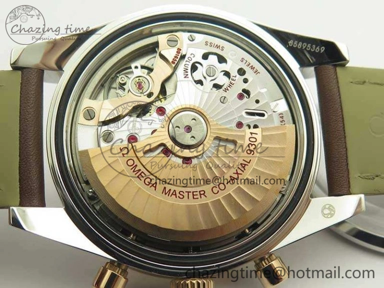 Speedmaster ’57 Co-Axial SS RG OMF 1:1 Best Edition White Dial On Leather Strap A9300 (Free Leather Strap) TopPick 8072