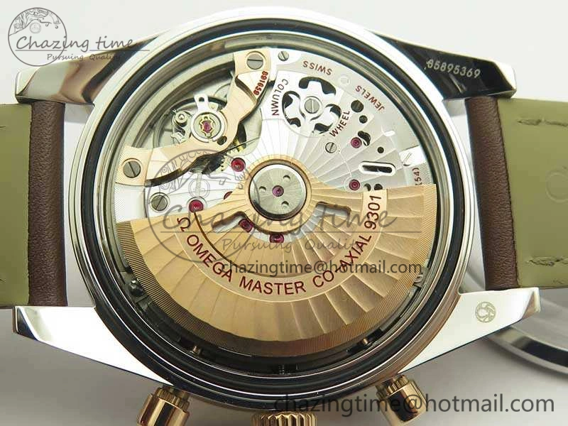 Speedmaster ’57 Co-Axial SS RG OMF 1:1 Best Edition White Dial On Leather Strap A9300 (Free Leather Strap) TopPick 8072