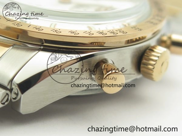 Speedmaster ’57 Co-Axial SS RG OMF 1:1 Best Edition White Dial On SS RG Bracelet A9300 (Free Leather Strap) HighQuality 8074