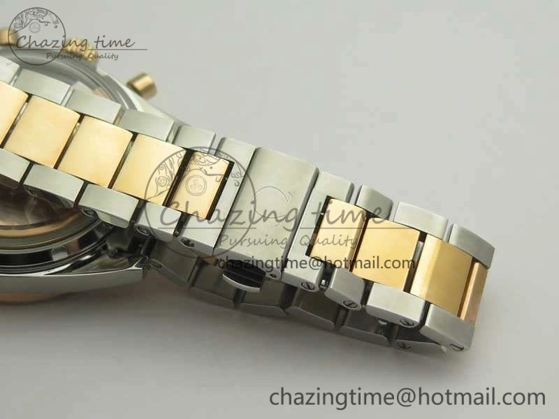 Speedmaster ’57 Co-Axial SS RG OMF 1:1 Best Edition White Dial On SS RG Bracelet A9300 (Free Leather Strap) HighQuality 8074