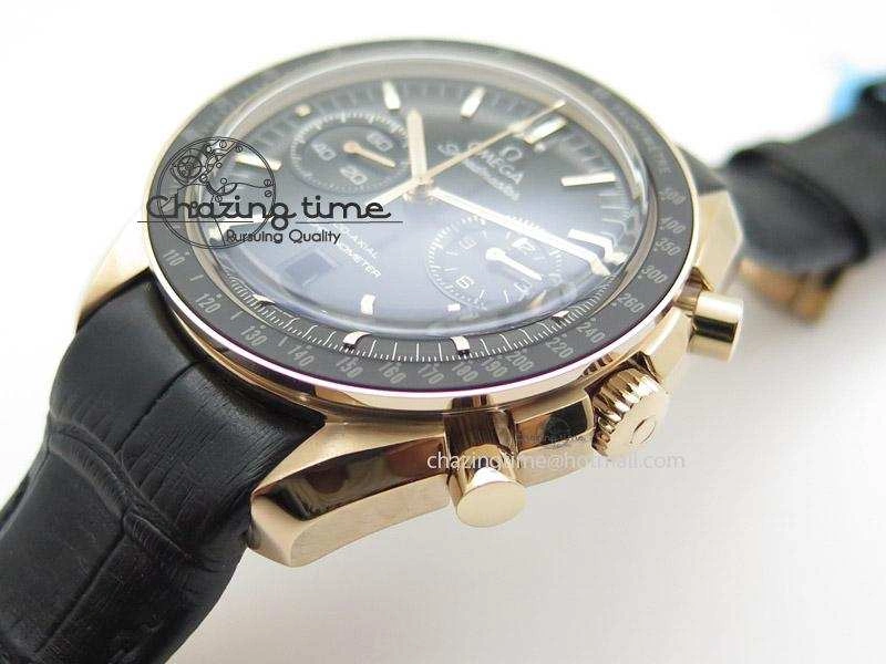 Speedmaster ’57 RG Chrono AXF Best Edition On Black Leather Strap A Modern 8284