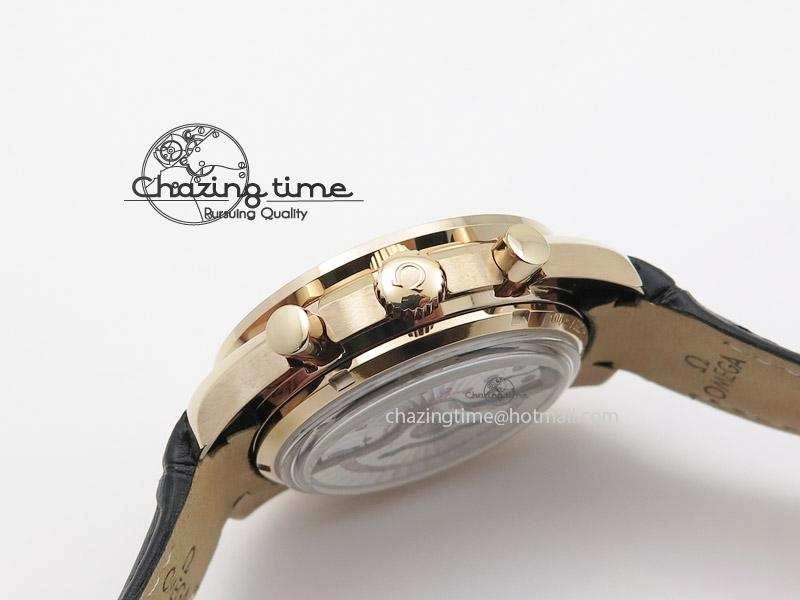 Speedmaster ’57 RG Chrono AXF Best Edition On Black Leather Strap A Modern 8284