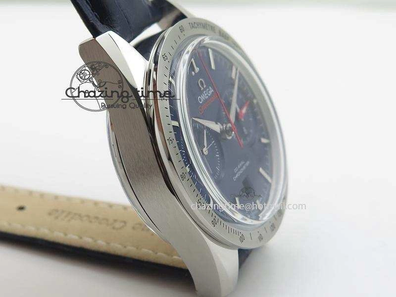 Speedmaster ’57 SS Chrono AXF Best Edition Blue Dial on Blue Leather Strap A SportInspired 8279